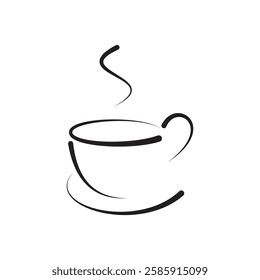Tea cup icon vector illustration in white background.