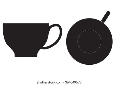 Tea cup icon. Vector illustration isolated on white background.