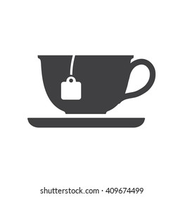 Tea cup icon Vector Illustration on the white background.