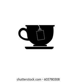 Tea cup icon Vector Illustration on the white background.