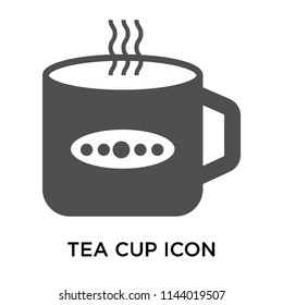 Tea cup icon vector isolated on white background for your web and mobile app design, Tea cup logo concept