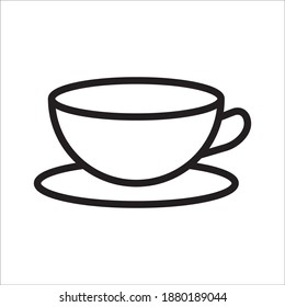 Tea Cup Icon Vector Logo Template Illustration