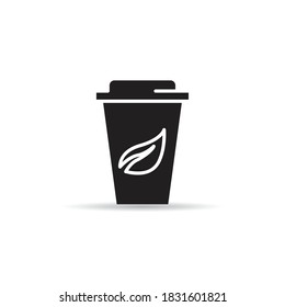 tea cup icon vector on white background