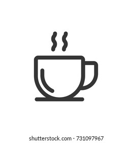 tea cup icon vector. outline style design