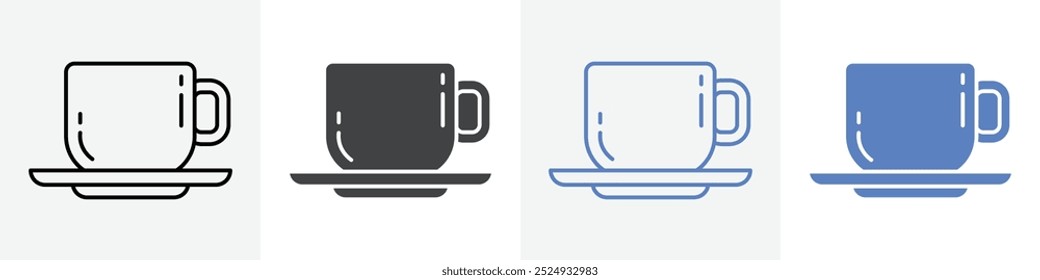 Conjunto de Vector de icono de taza de té para el Web