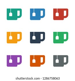 tea cup icon white background. Editable filled tea cup icon from media. Trendy tea cup icon for web and mobile.