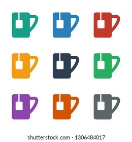 tea cup icon white background. Editable filled tea cup icon from media. Trendy tea cup icon for web and mobile.