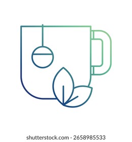 Tea Cup icon with white background vector stock illustration