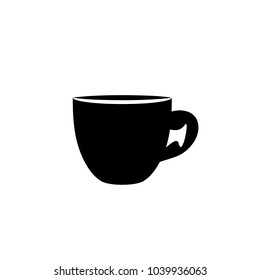 tea cup icon.black design color