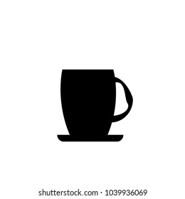 tea cup icon.black design color