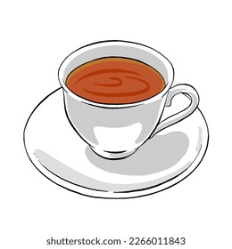 Tea cup. A cup of tea illustration.