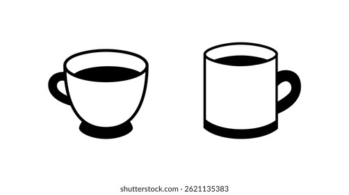 Tea Cup Illustration Clip Art Set