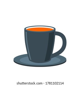 tea cup illustration isolated white
