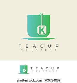 Tea Cup Initial Letter K Logo Design