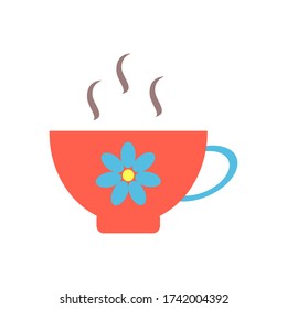 Té aislado en un fondo blanco. Ilustración en un sencillo estilo plano. Se puede utilizar para la decoración de textiles, papel y otras superficies.
