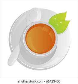 tea cup isolated on white