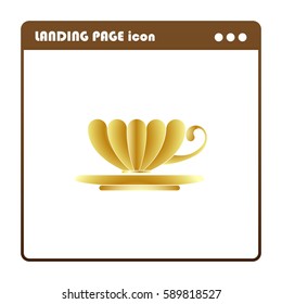 Tea cup, landing page icon