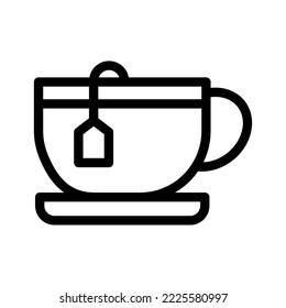 tea cup line icon illustration vector graphic