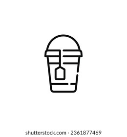 Teebeutel-Symbol einzeln auf weißem Hintergrund