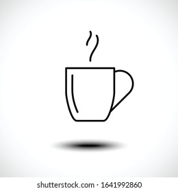 Tea cup line icon. Vector illustration