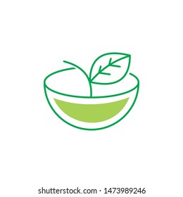 tea cup line logo design