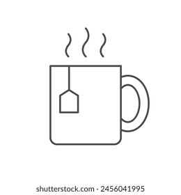 Tea cup line outline icon