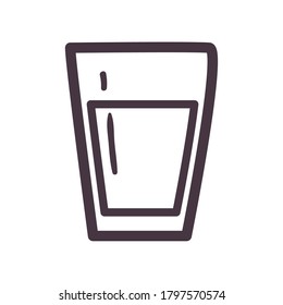 tea cup line style icon design, drink beverage liquid and refreshment theme Vector illustration