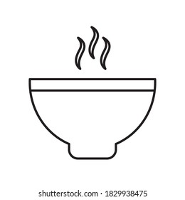 Diseño de iconos de estilo de línea de taza de té, desayuno de bebida horaria y tema de bebida Ilustración vectorial