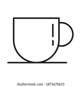 tea cup line style icon vector illustration design