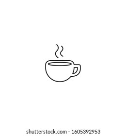 Tea cup line vector icon