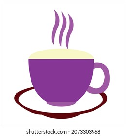 tea cup logo design of company.tea cup vector art illustration.coffee cup icon graphic.hot coffee cup design