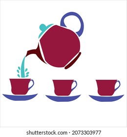 tea cup logo design of company.tea cup vector art illustration.coffee cup icon graphic.hot coffee cup design