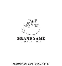 icono de diseño de logotipo de taza de té Icono de ilustración creativa moderna