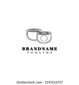 tea cup logo design template icon modern creative illustration