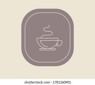 Tea Cup logo in Flat style. Vector illustration