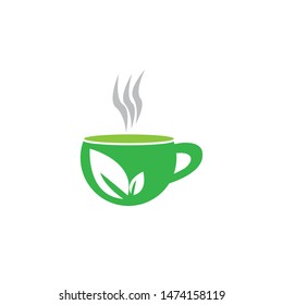 tea cup logo icon vector design