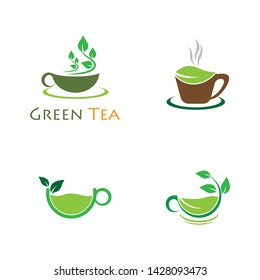 Tea Cup Logo Template Vector Icon Stock Vector (Royalty Free) 1428093473