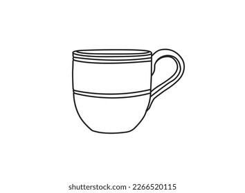 Tea cup make with vector art 