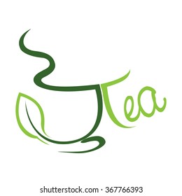 tea cup on the white background