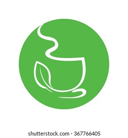 tea cup on the white background
