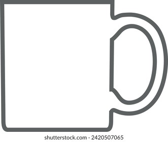 Tee-Cup-Outline-Symbol Vektorgrafik.