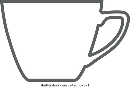 Tee-Cup-Outline-Symbol Vektorgrafik.