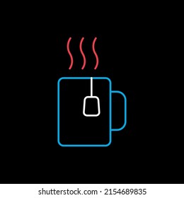 Tea Cup outline icon. Workspace sign. Graph symbol for your web site design, logo, app, UI. Vector illustration, EPS10.