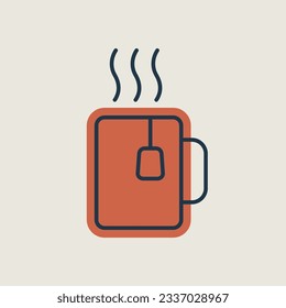 Tea Cup outline icon. Workspace sign. Graph symbol for your web site design, logo, app, UI. Vector illustration, EPS10.