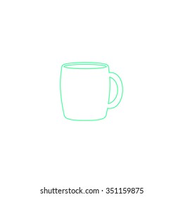 Tea Cup Outline Vector Icon On Stock Vector (Royalty Free) 351159875