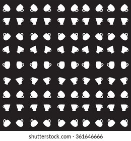 Tea cup pattern. Vector. 