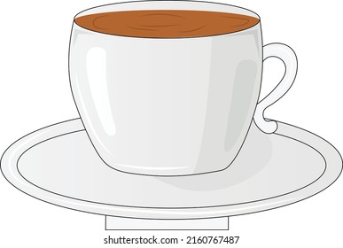 Vektorgrafik des Tea-Cup-Plates