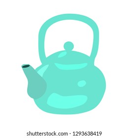 Tea cup and pot vector set pacific paradise color