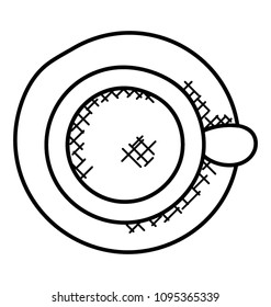 
Tea cup with saucer, tea break concept
