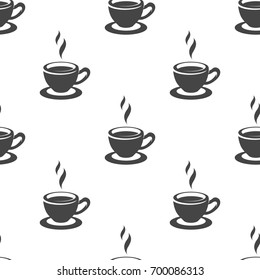 Tea cup seamless pattern. Vector illustration for backgrounds
